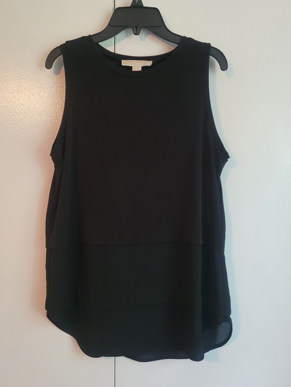 Michael Kors Semi-sheer Black Tank